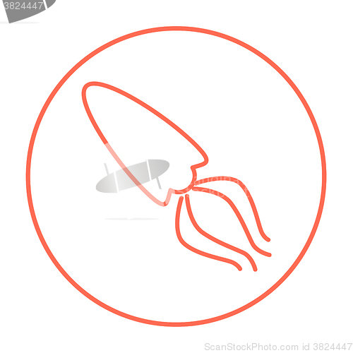 Image of Squid line icon.
