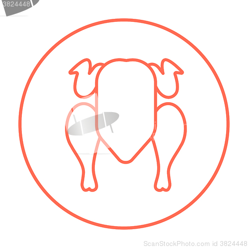 Image of Raw chicken line icon.