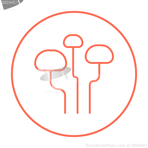 Image of Mushroom line icon.