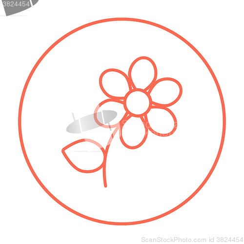 Image of Flower line icon.