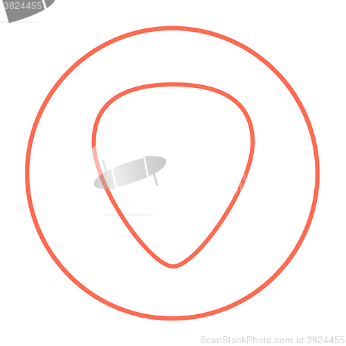 Image of Guitar pick line icon.