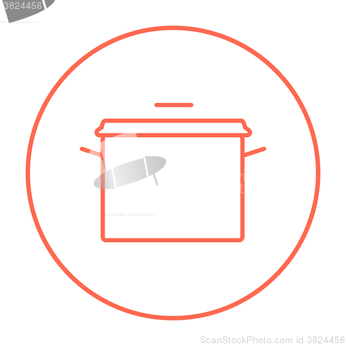 Image of Saucepan line icon.