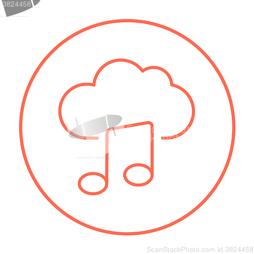 Image of Cloud music line icon.