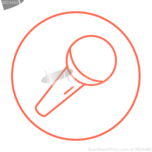 Image of Microphone line icon.