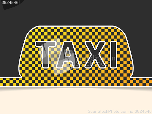 Image of Checkered taxi symbol background design