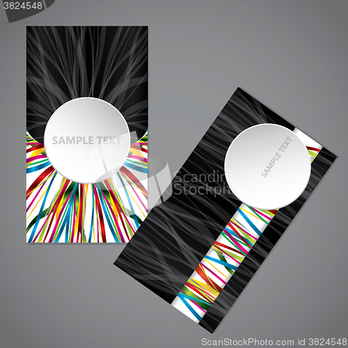 Image of Ribbon business card with big 3d circle 