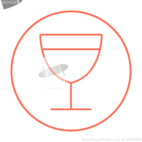 Image of Glass of wine line icon.