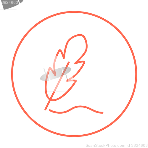 Image of Feather line icon.