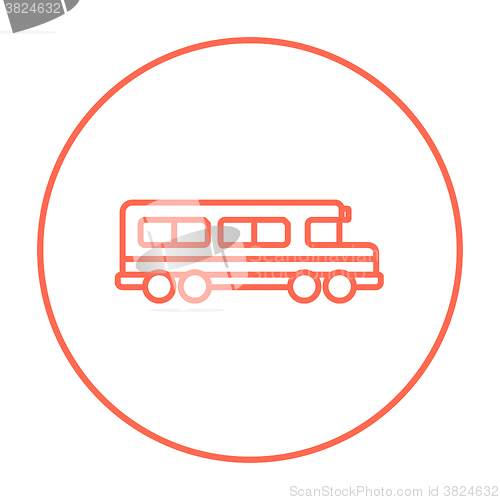 Image of School bus line icon.