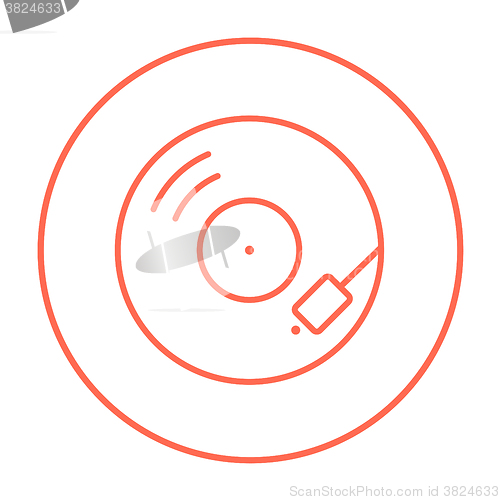 Image of Turntable line icon.