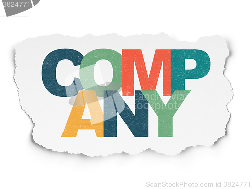 Image of Business concept: Company on Torn Paper background