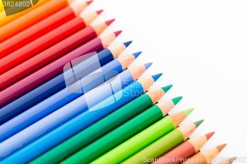 Image of Colourful pencil isolated on white