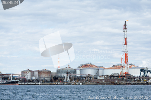 Image of Oil tank in industrial city