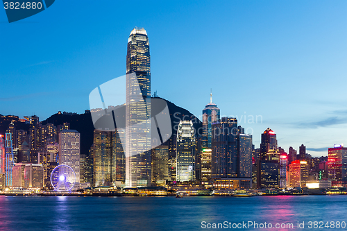 Image of Skyline of hong kong at night