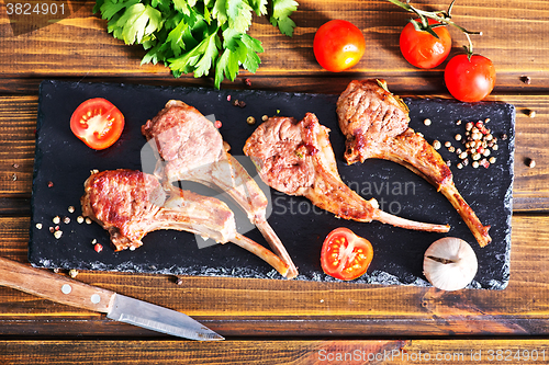 Image of Rack of lamb fried with aromatic olive oil