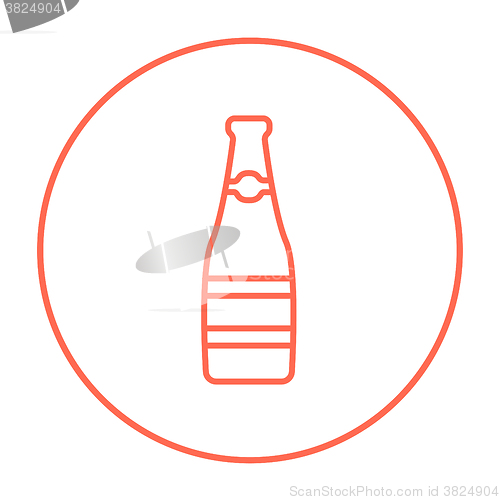 Image of Glass bottle line icon.