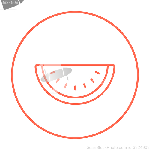 Image of Watermelon line icon.