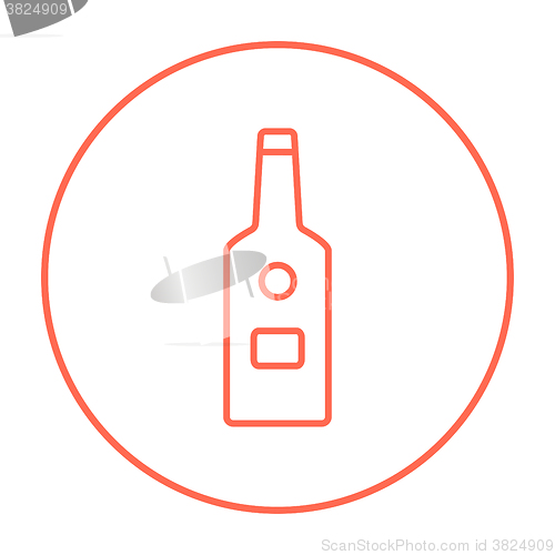 Image of Glass bottle line icon.