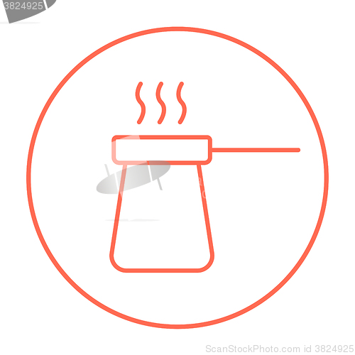 Image of Coffee turk line icon.