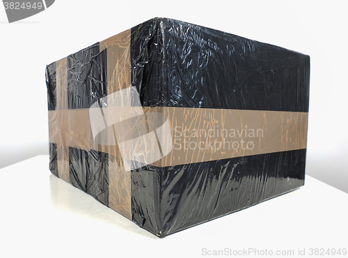 Image of Black packet parcel