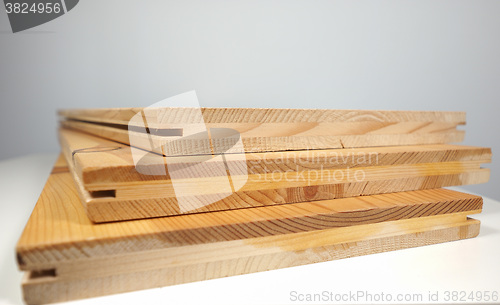 Image of Wood planks on table