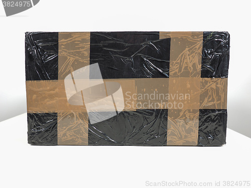 Image of Black packet parcel