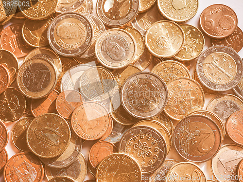 Image of  Euro coins vintage