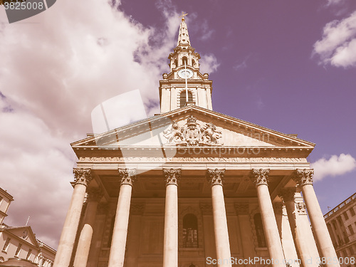 Image of Retro looking St Martin church in London