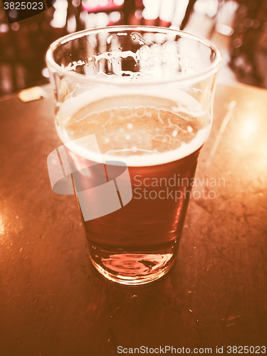 Image of Retro looking Pint of beer