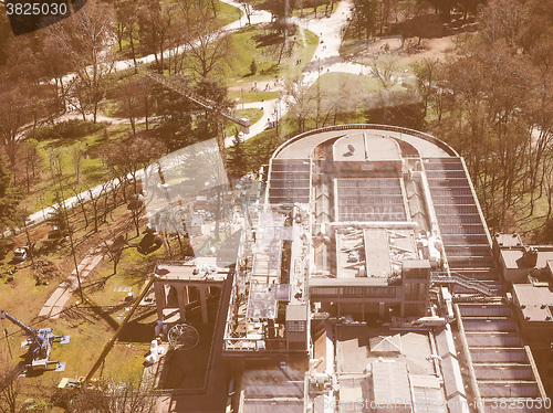 Image of Milan aerial view vintage