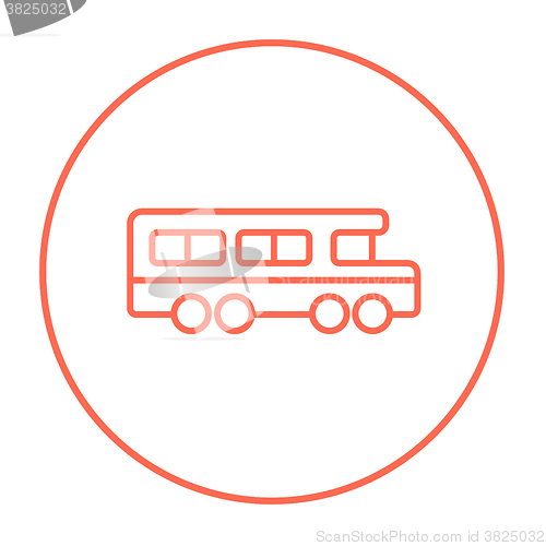 Image of School bus line icon.