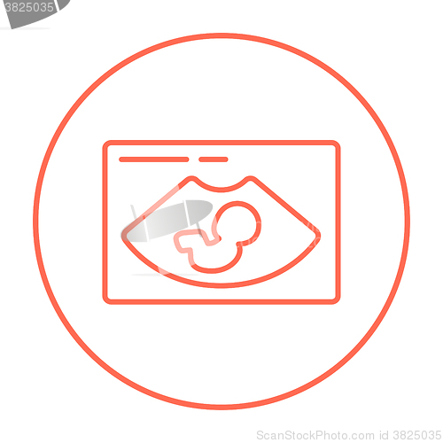 Image of Fetal ultrasound line icon.