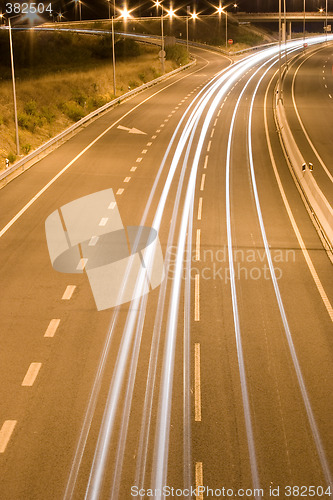 Image of highway at night