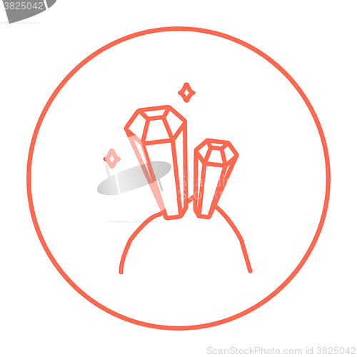 Image of Gemstones line icon.