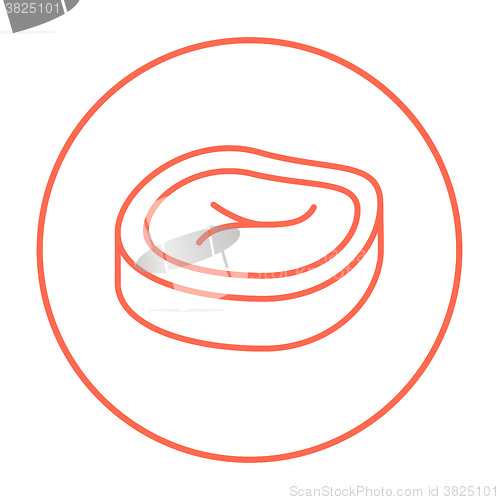 Image of Steak line icon.