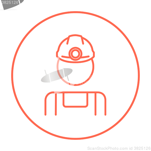 Image of Coal miner line icon.