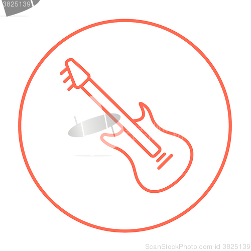 Image of Electric guitar line icon.