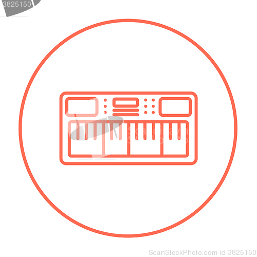 Image of Synthesizer line icon.