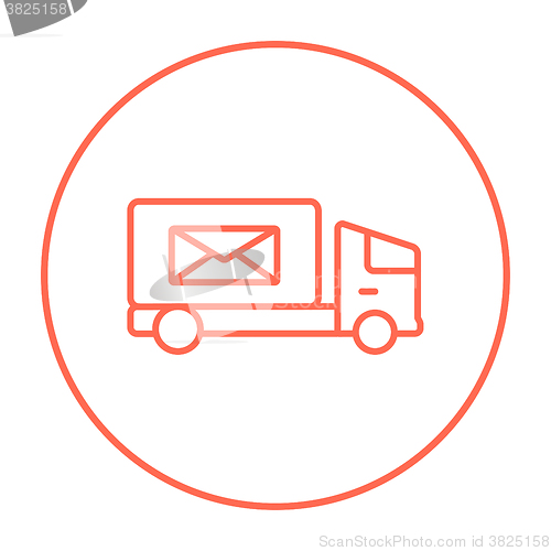 Image of Mail van line icon.