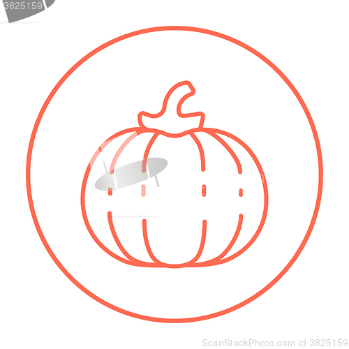 Image of Pumpkin line icon.