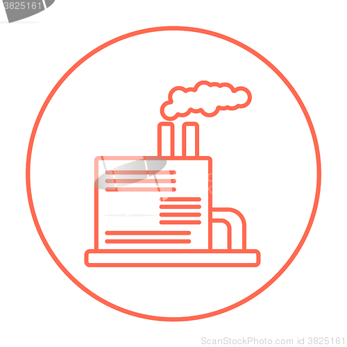 Image of Refinery plant line icon.