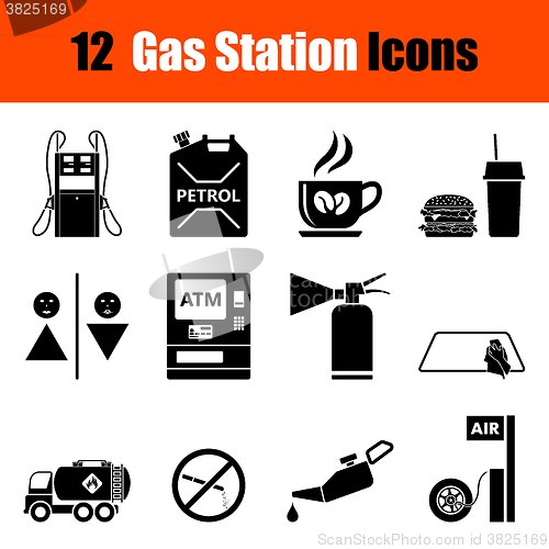 Image of Set of Petrol station icons