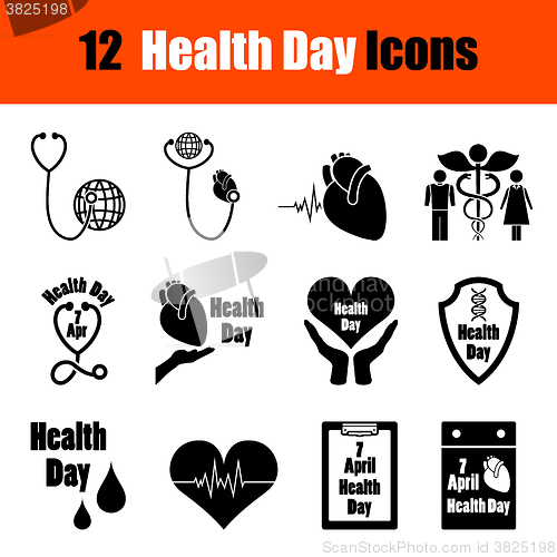 Image of Set of Health day icons