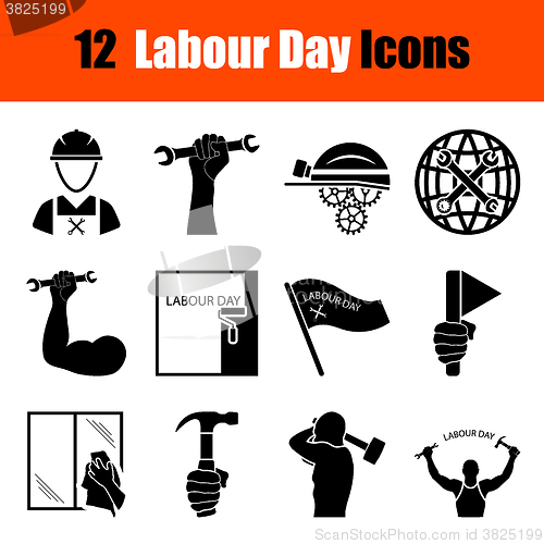 Image of Set of Labour Day icons