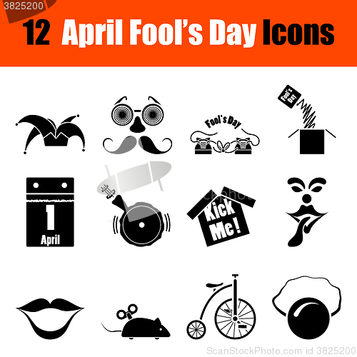 Image of Set of April Fool\'s day icons