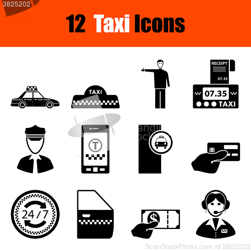 Image of Set of Taxi icons
