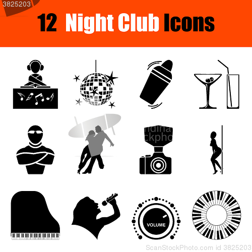 Image of Set of Night club icons