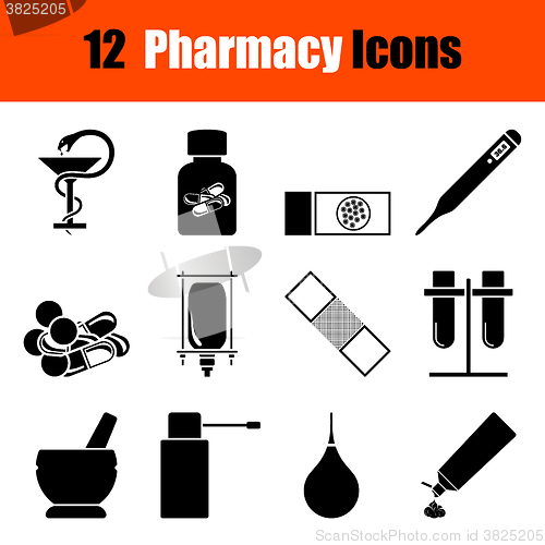 Image of Set of farmacy icons