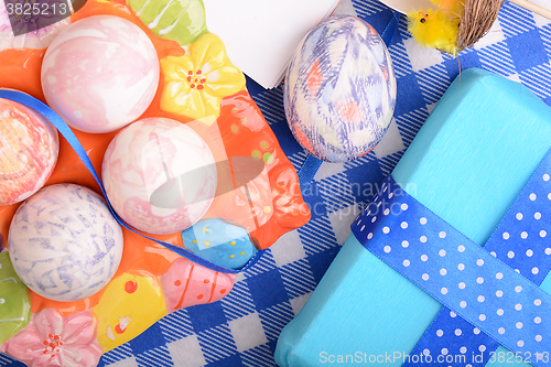 Image of Easter decoration with eggs