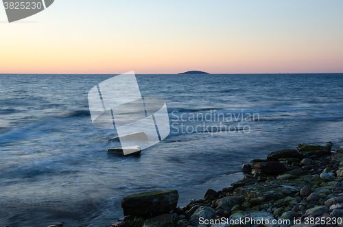 Image of Distant island at twilight time